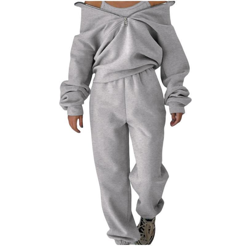 Damen Sweatshirt mit hohem Kragen und Reißverschluss Drune