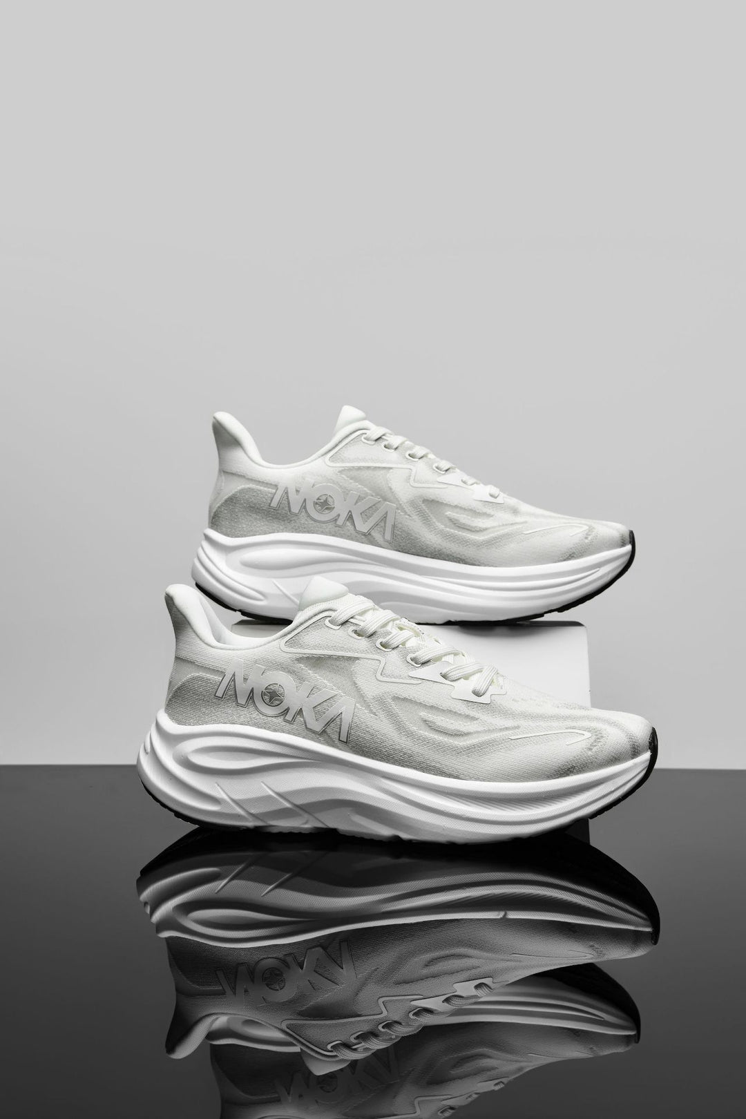 Unisex gedämpfte Hohlkern-Roadrunning Schuhe mit atmungsaktivem Strickoberteil und ergonomischer Plateau-Zwischensohle Drune