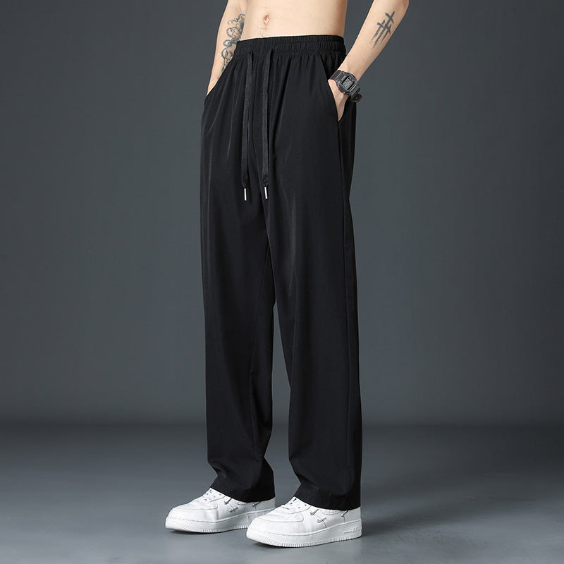 Herren Weitgeschnittene Freizeithose mit elastischem Bund