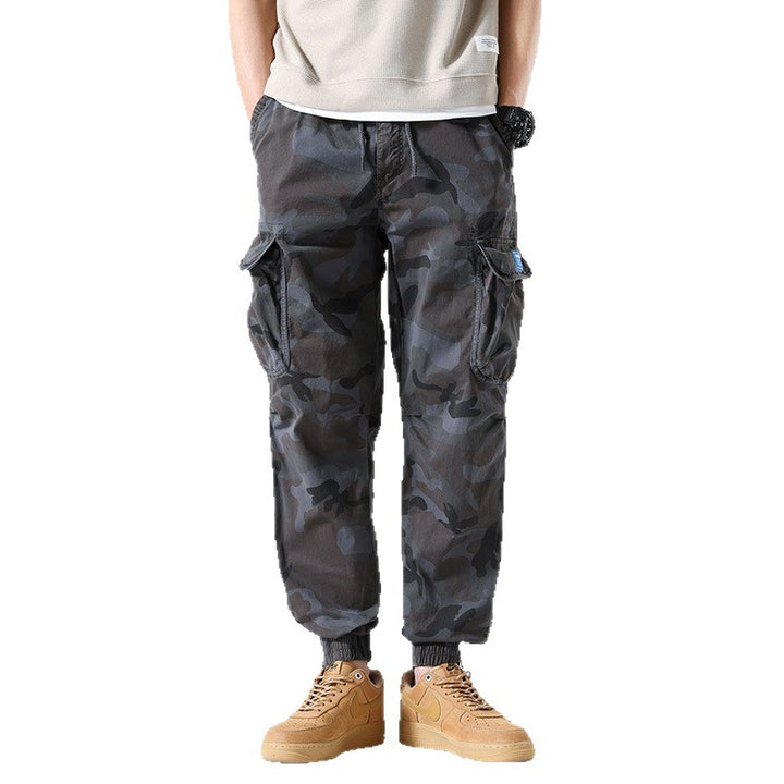 Herren Cargohhose im Joggerstil mit Camouflage-Muster, elastischem Bund und Mehrfach-Utility-Taschen Drune