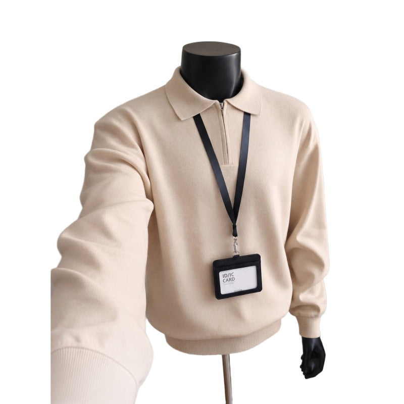 Herren Modischer Pullover mit Stehkragen Drune