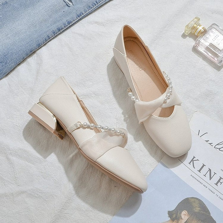 Damen elegante Ballerinas mit modischem Riemendesign und funkelnden Strassdetails Drune