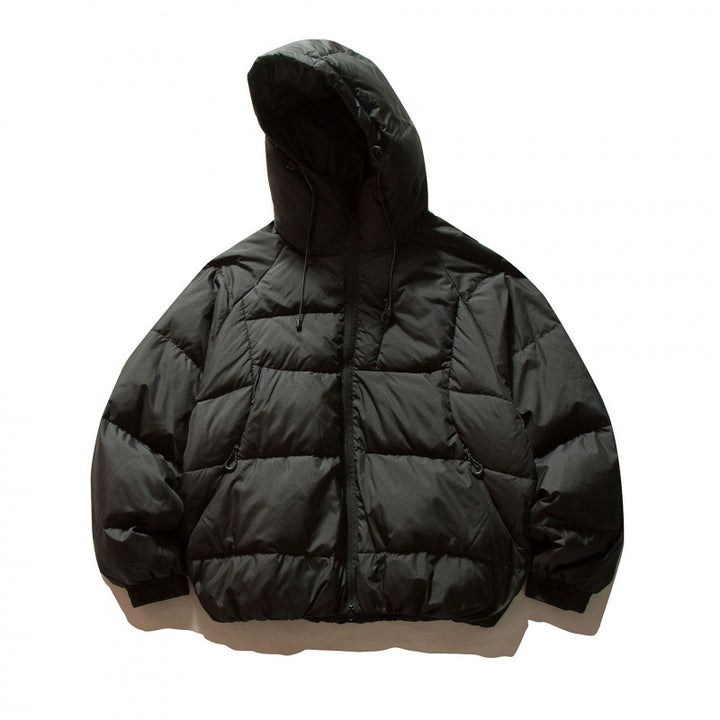 Unisex Oversize Thermo‑Pufferjacke im Boxy‑Cut mit Kapuze und Raglanärmeln Drune
