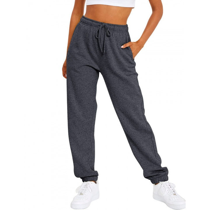 Damen nan locker sitzende Jogginghose mit hohem Komfortbund, verstellbarem Kordelzug und tiefen Seitentaschen Drune