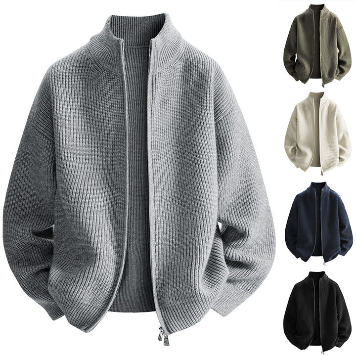 Herren Modische Strickjacke mit hohem Kragen Drune 1787964733