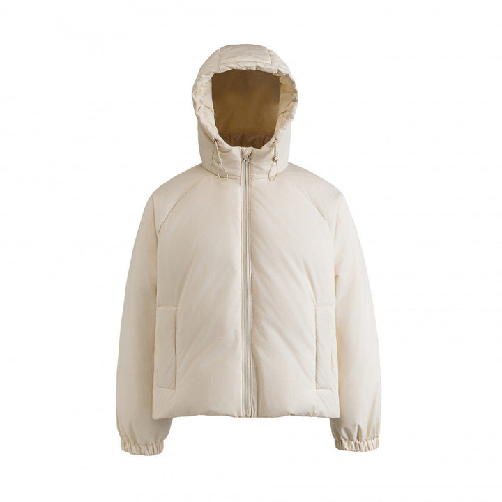 Damen Leichte Boxy-Steppkapuzenjacke mit Kordelzug, verdecktem Reißverschluss und elastischen Bündchen Drune