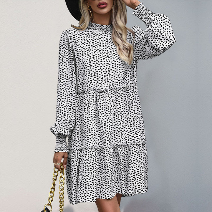 Damen Fließendes Kleid mit Rüschendetails Drune