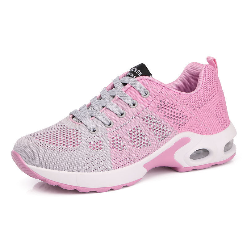Damen atmungsaktive Strick-Sneaker mit Luftkammer-Zwischensohle und gepolstertem Einstieg Drune