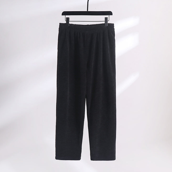 Damen Cordhose mit elastischem Bund weitem Bein und Eingrifftaschen Drune
