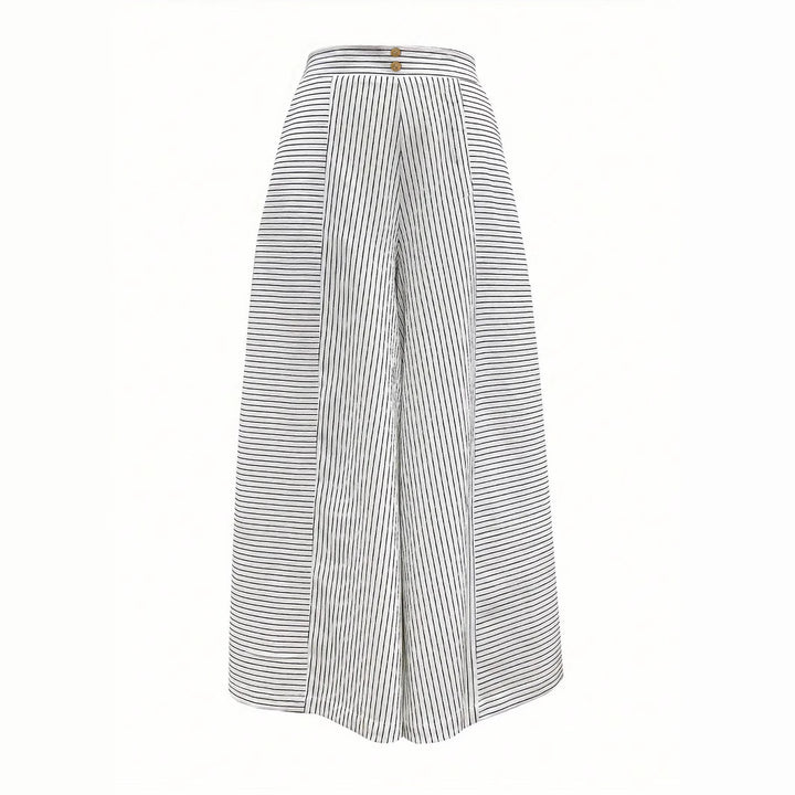 Damen Hochtaillierte Culotte mit Streifen Drune