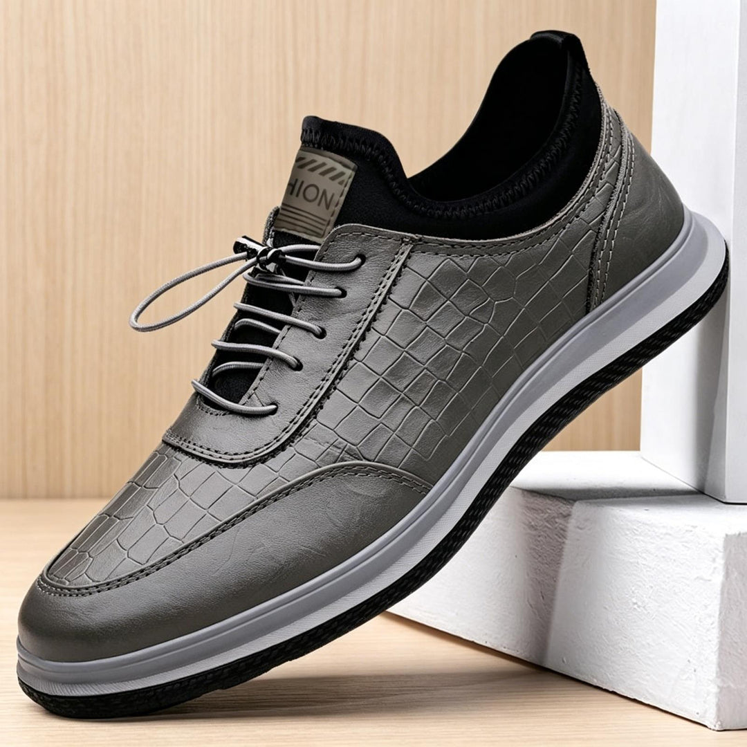 Herren Elegante Sneakers aus Kunstleder mit Kroko-Optik Drune