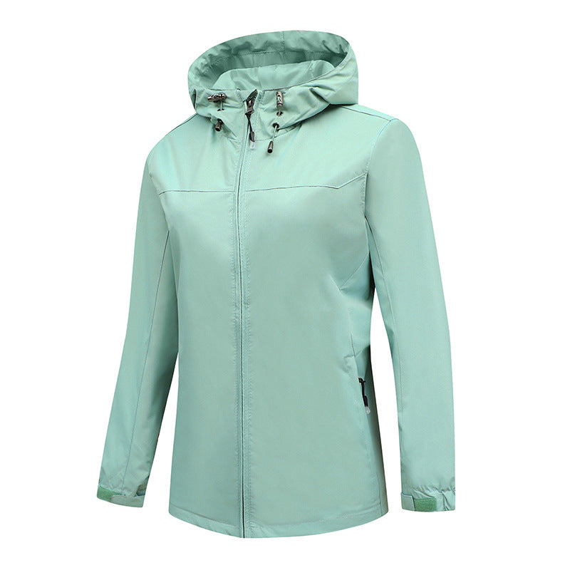 Herren ultraleichte packbare Regenjacke mit verstellbarer Kapuze und elastischen Manschetten Drune