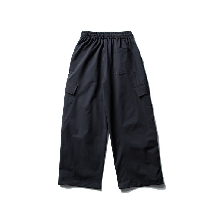 Unisex Weite Cargo-Utility-Hose im Baggy-Schnitt mit elastischem Kordelbund und großzügigen Klappentaschen Drune