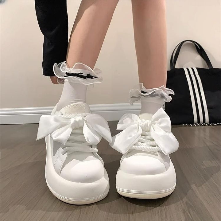 Damen Sneakers mit modischem Schleifen-Design und Komfort-Sohle Drune