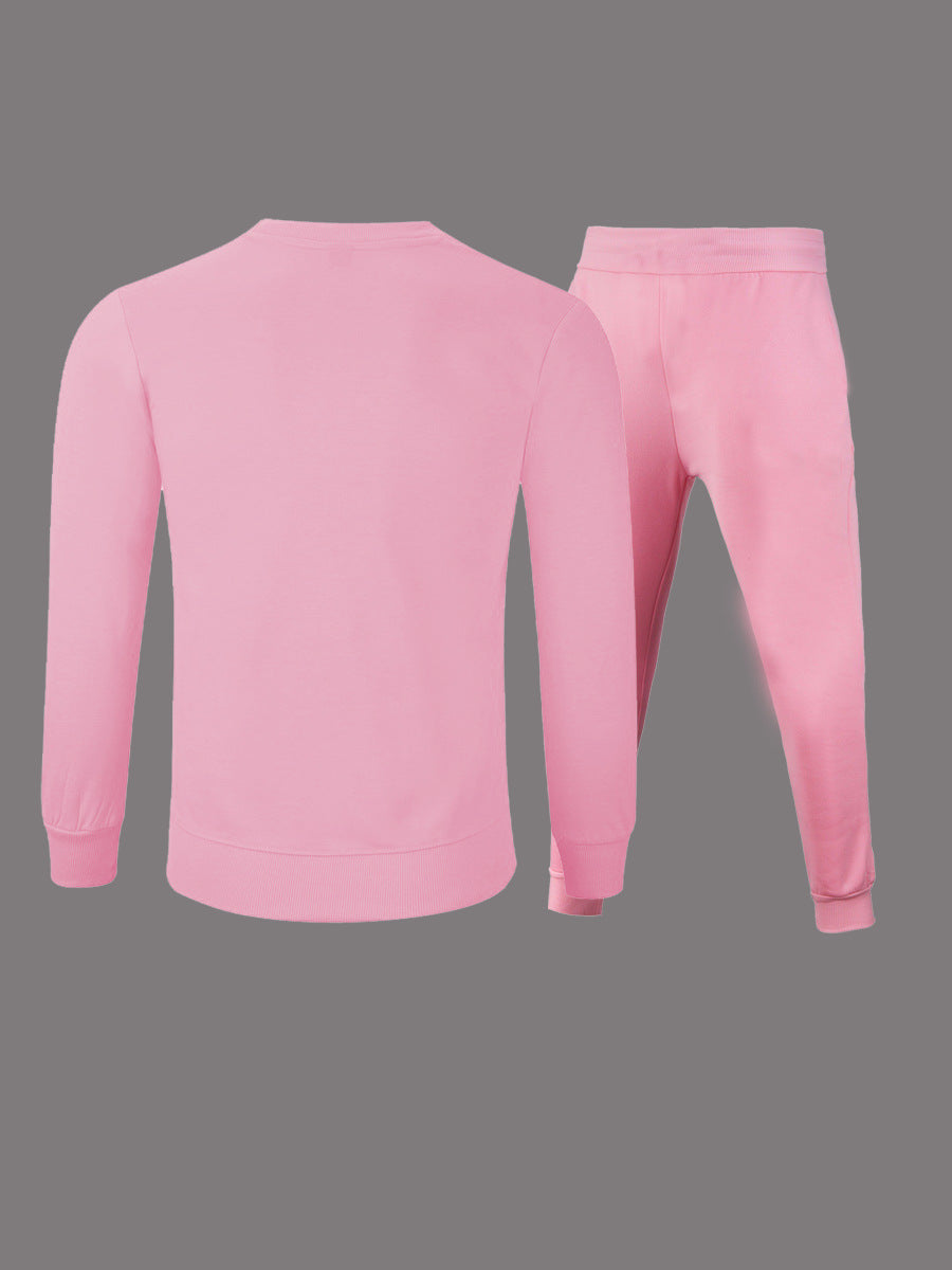 Damen Sportliches Sweatshirt- und Jogginghose-Set mit urbanem Grafikdruck Drune