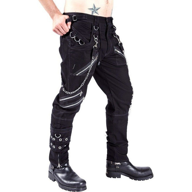 Herren Cargo-Hose mit Ketten-Details und praktischen Taschen Drune