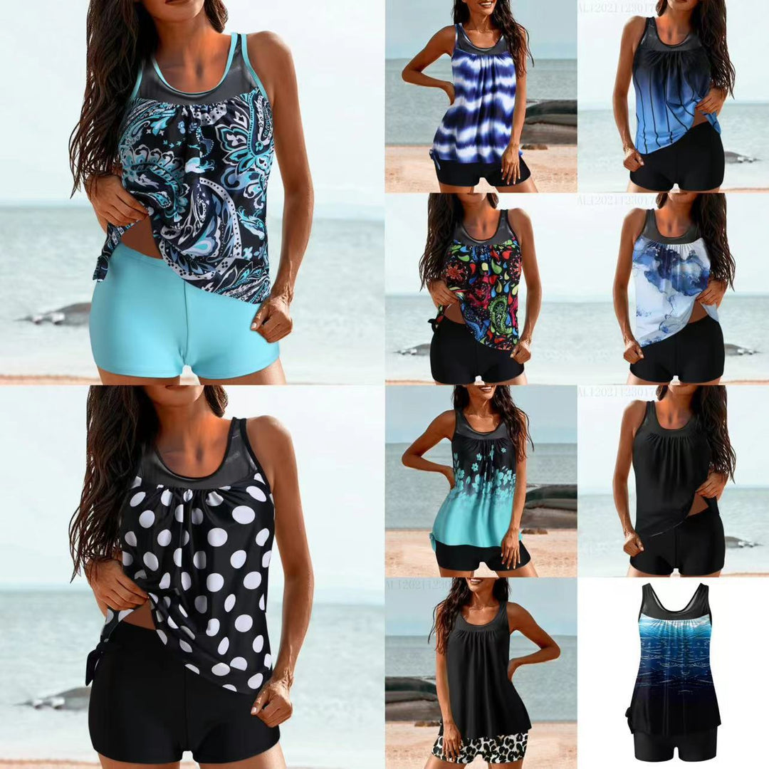 Damen Sportliches Strandoutfit mit modischer Raffung Drune