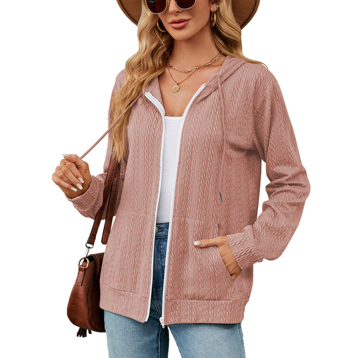 Damen Strickjacke mit hohem Kragen und vielseitigem Design Drune