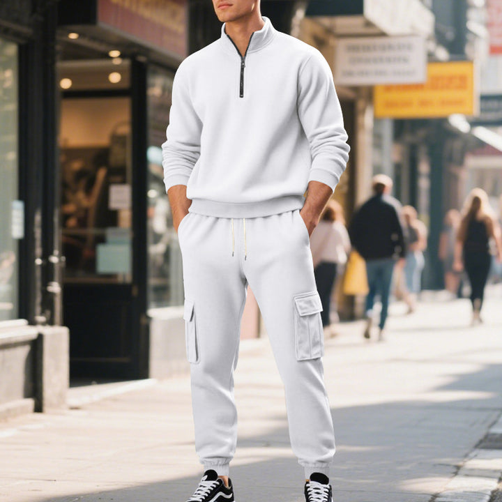Herren nan Utility-Cargo-Jogginghose mit verstärkten Klappentaschen und elastischem Kordelzugbund Drune