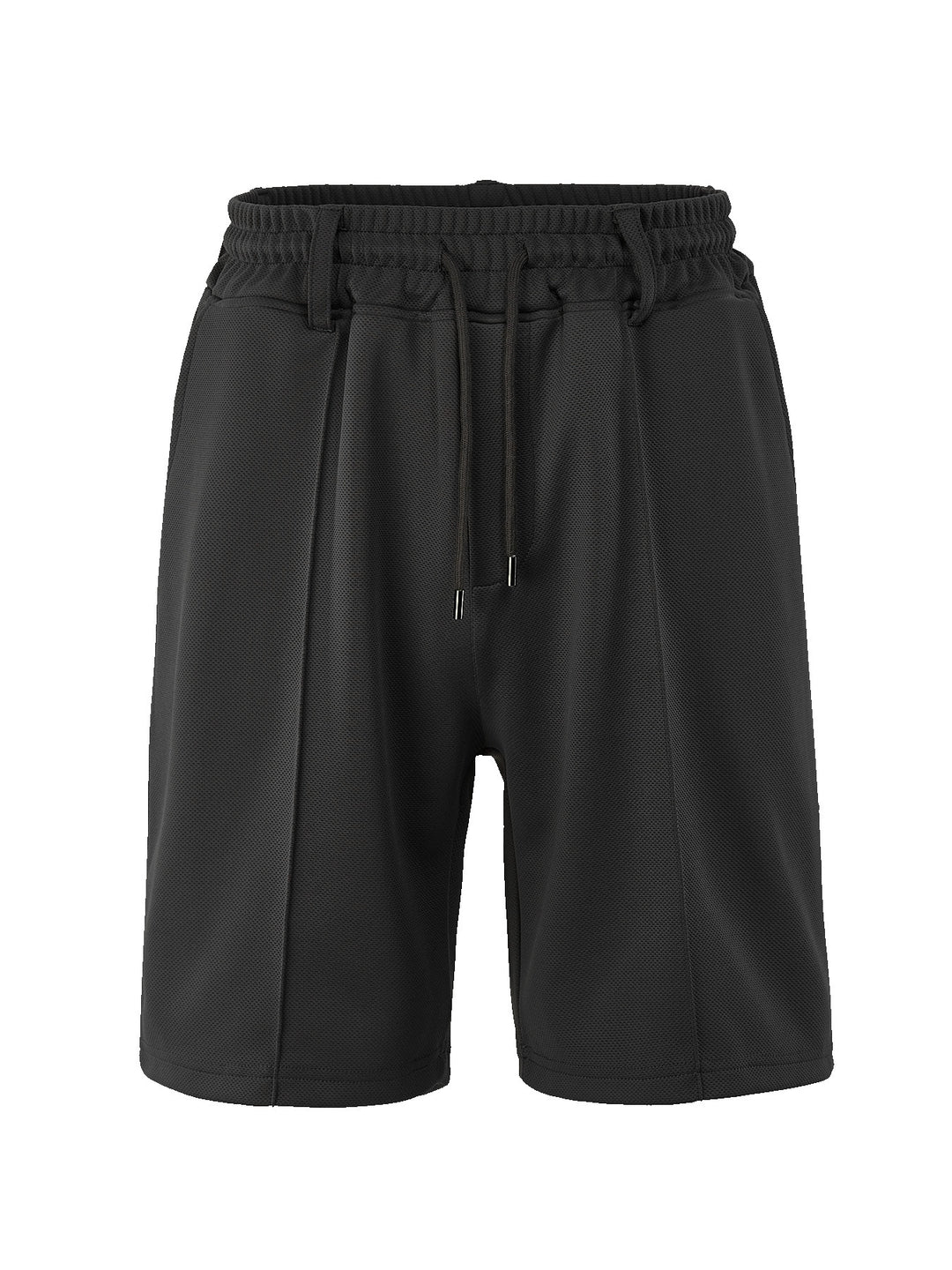 Herren nan technische Netzstruktur-Shorts mit Bügelfalte, Gürtelschlaufen und elastischem Kordelbund Drune