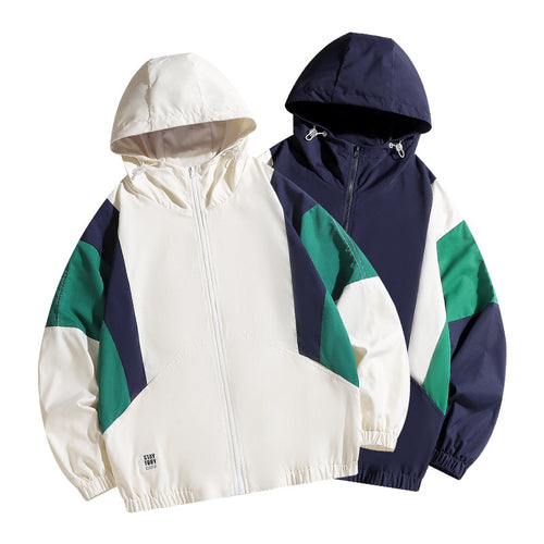 Herren Sportliche Windjacke mit Farbblockdesign Drune