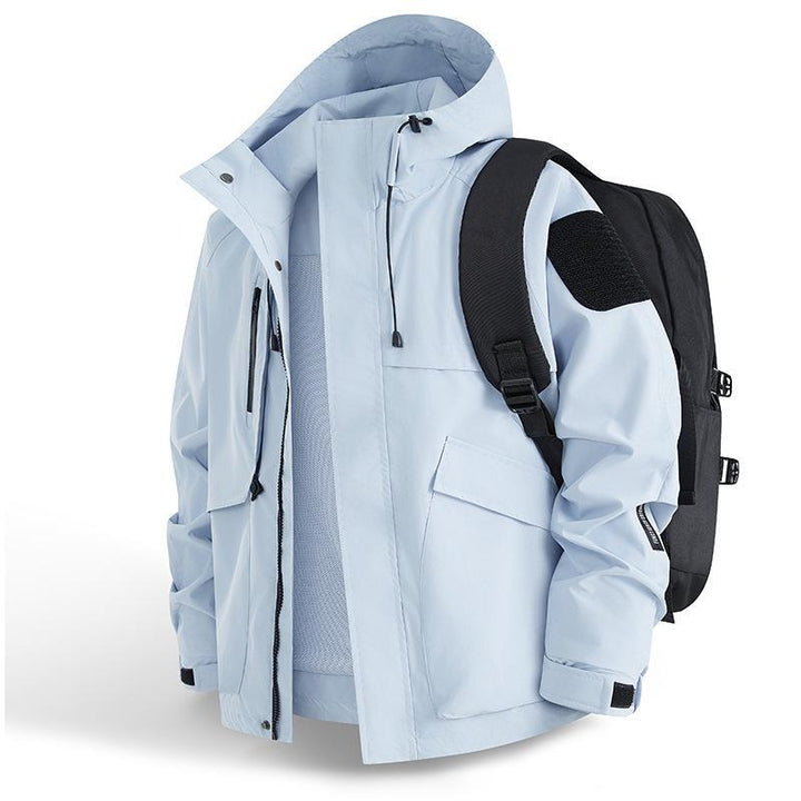 Herren Urbaner wetterabweisender Kapuzenparka mit Multifunktionstaschen und Mesh-Innenfutter Drune