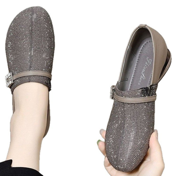 Damen Elegante Mokassins mit Glitzer-Akzenten Drune