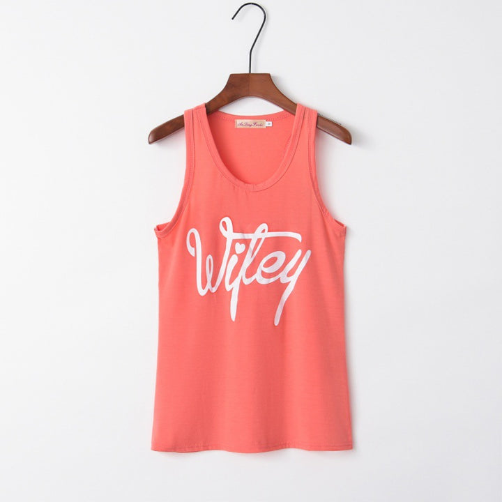 Damen Tanktop mit trendigem Schriftzug Drune