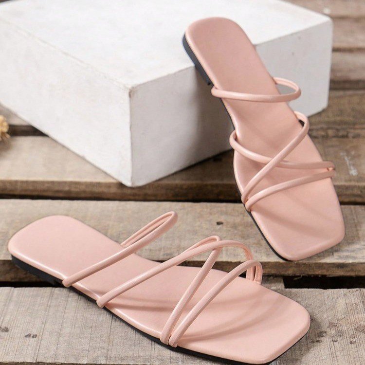Damen Strappy Flache Sandalen mit Eleganten Knöchelriemen Drune