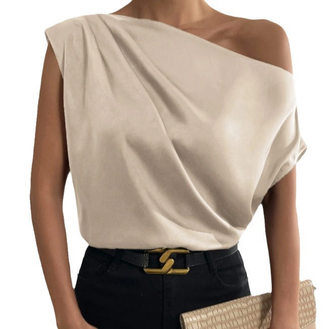 Damen Elegantes, schulterfreies Satinoberteil Drune