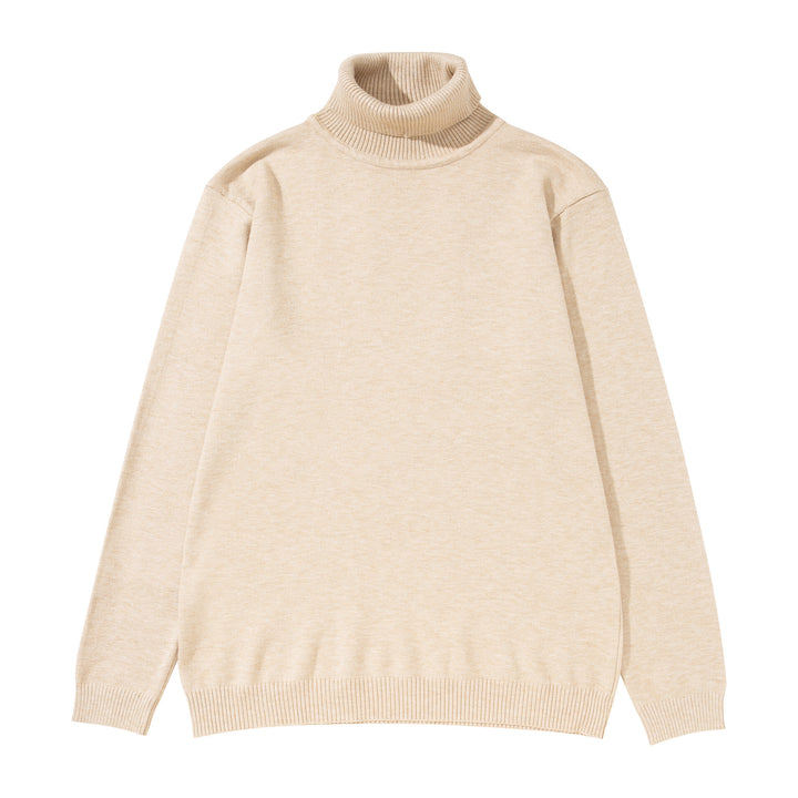 Unisex Rollkragenpullover aus feinem Feinstrick mit geripptem Kragen und überschnittener Schulter Drune