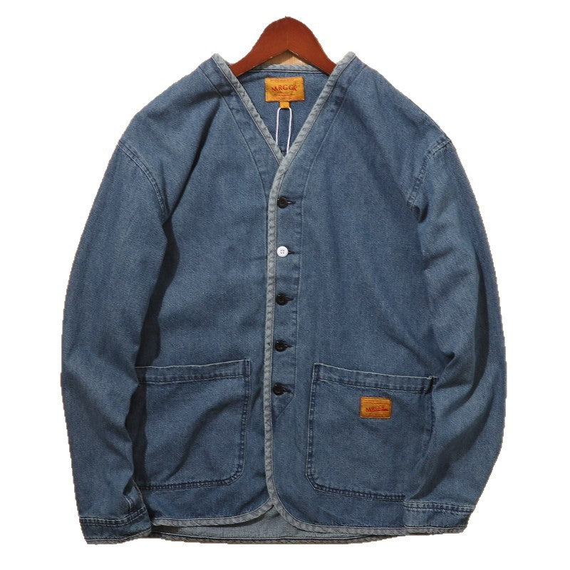 Herren Modische Denim-Jacke mit Taschen Drune