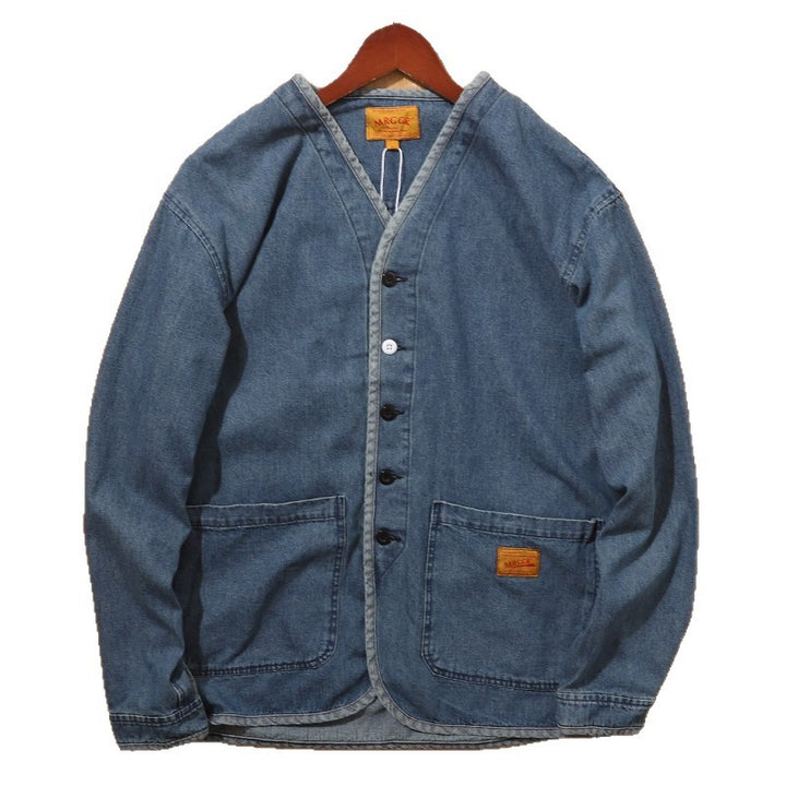 Herren Modische Denim-Jacke mit Taschen Drune