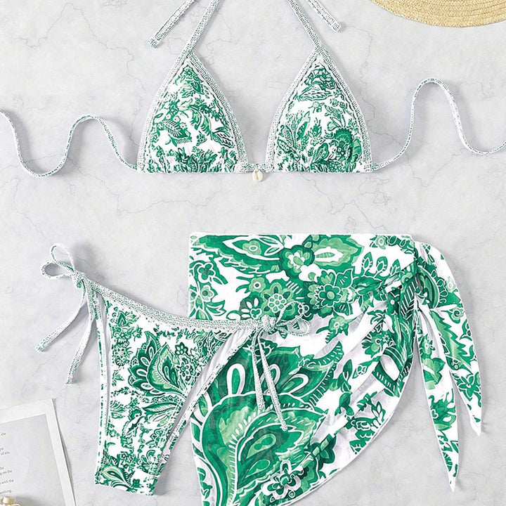 Damen Triangel-Bikini-Set mit voluminösen Rüschen Drune