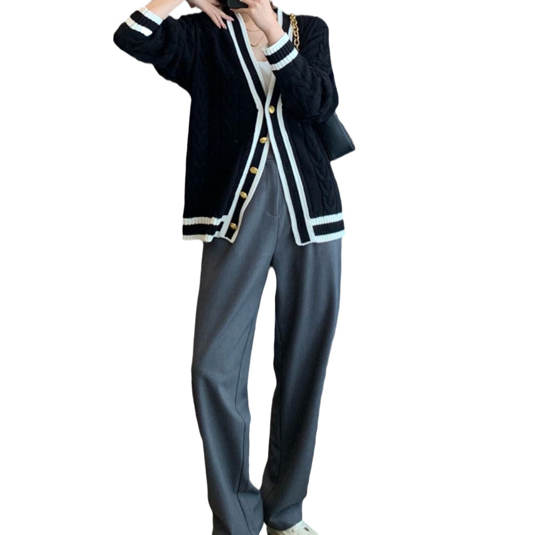 Damen Strickjacke mit elegantem Zopfdesign Drune
