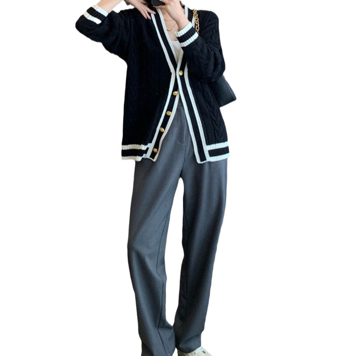 Damen Strickjacke mit elegantem Zopfdesign Drune
