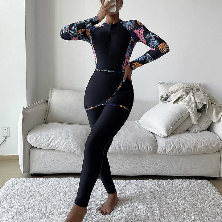 Damen Sportlicher Schwimmanzug mit UV-Schutz und femininem Wickeldesign Drune
