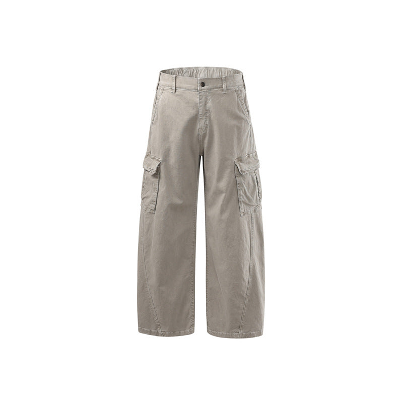 Herren Weite Utility-Cargohose mit elastischem Rückbund und Mehrfachtaschen Drune