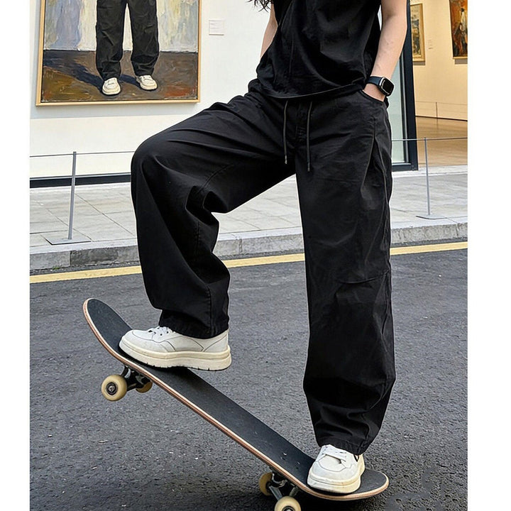 Herren Bequeme Cargohose mit weiten Beinen Drune
