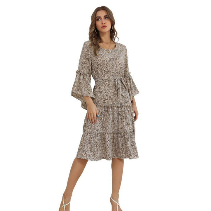 Damen Floral Maxikleid mit Rüschendetails Drune