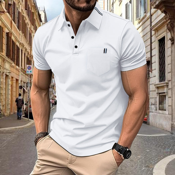Herren Polohemd mit modernem Schnitt und Brusttasche Drune