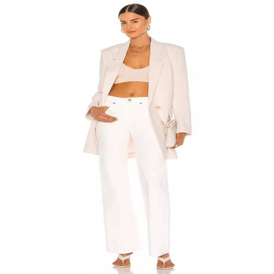 Damen Longline Oversize‑Blazer im Double‑Breasted Tailoring mit verlängertem Schnitt Drune