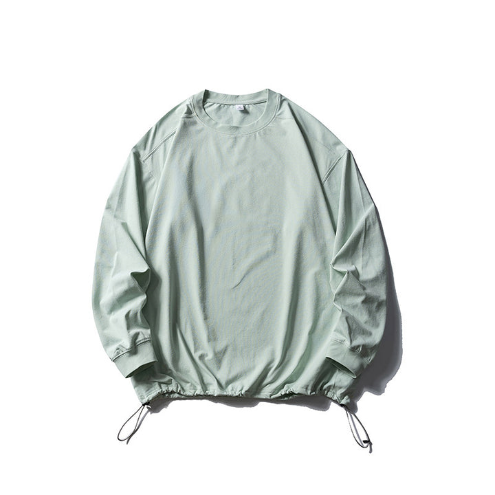 Unisex Oversize-Sweatshirt mit verstellbarem Kordelzugsaum, Raglanärmeln und Rippbündchen Drune