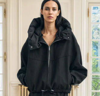 Damen modische Übergangsjacke mit kuscheliger Innenseite und verstellbarem Saum Drune
