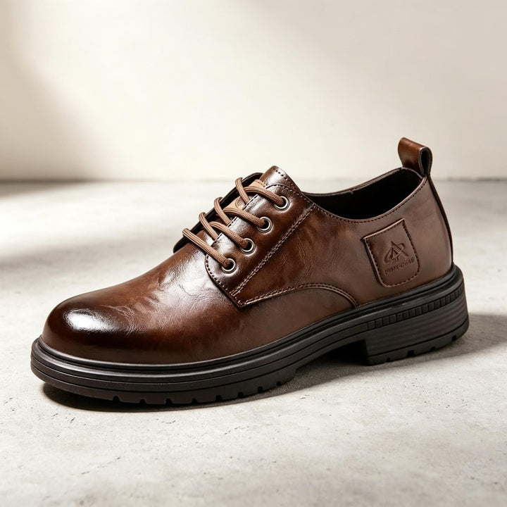 Herren Hochwertige Leder Schnürschuhe Drune