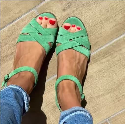 Damen modische Komfort-Sandalen mit verstellbaren Riemen Drune