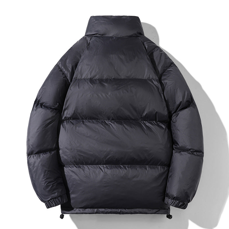 Herren Isolierte gesteppte Thermo-Pufferjacke mit Stehkragen und Kordelzugsaum Drune