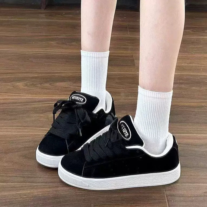 Damen modische Sneaker mit luxuriösem Veloursleder und komfortabler Dämpfung Drune