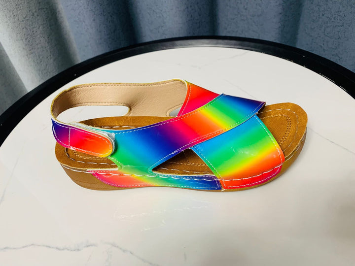 Damen Komfort-Sandalen mit anatomisch geformtem Fußbett und rutschfester Sohle Drune