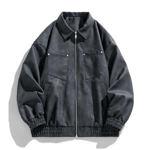 Herren Modische Übergangsjacke mit elastischen Bündchen Drune